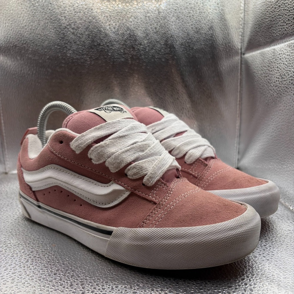 Size M5/W6.5 Vans Off The Wall Pink Suede Puffy Comfort Skate Sneaker Shoes